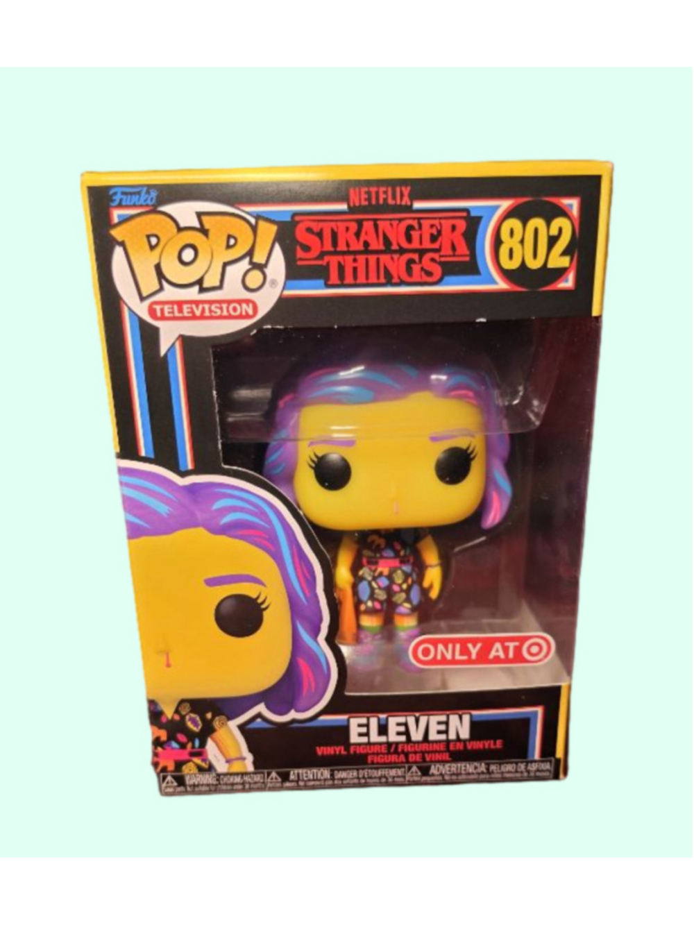 Funko Pop! #802 Stranger Things Eleven Action Figure yellow and purple